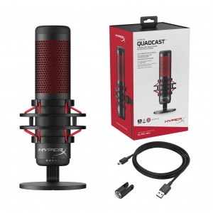 HyperX QuadCast Streaming Microphone [KIN-MIC-HX-MICQC-BK] (безплатна доставка)